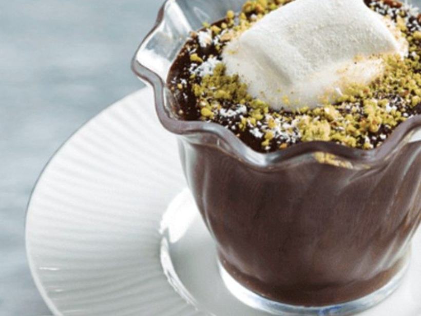 Turkish Chocolate Pudding with Marshmallow